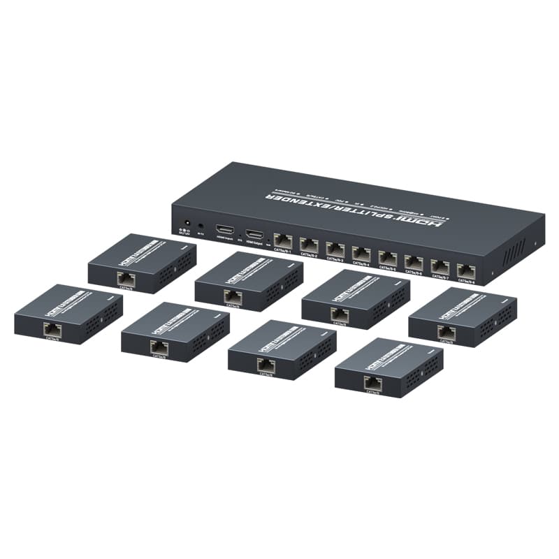 4K@60Hz 1x8 HDMI Splitter Extender via Cat5e/6 60m MZ108EX60S