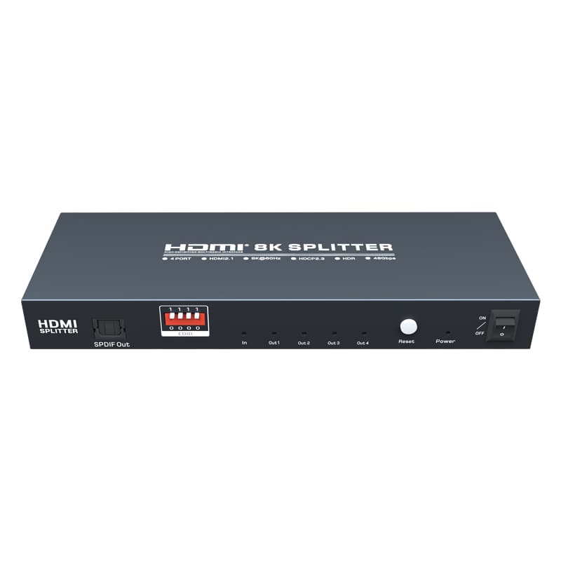 MZ104HE HDMI2.1 8K@60Hz 1x4 HDMI Splitter with EDID