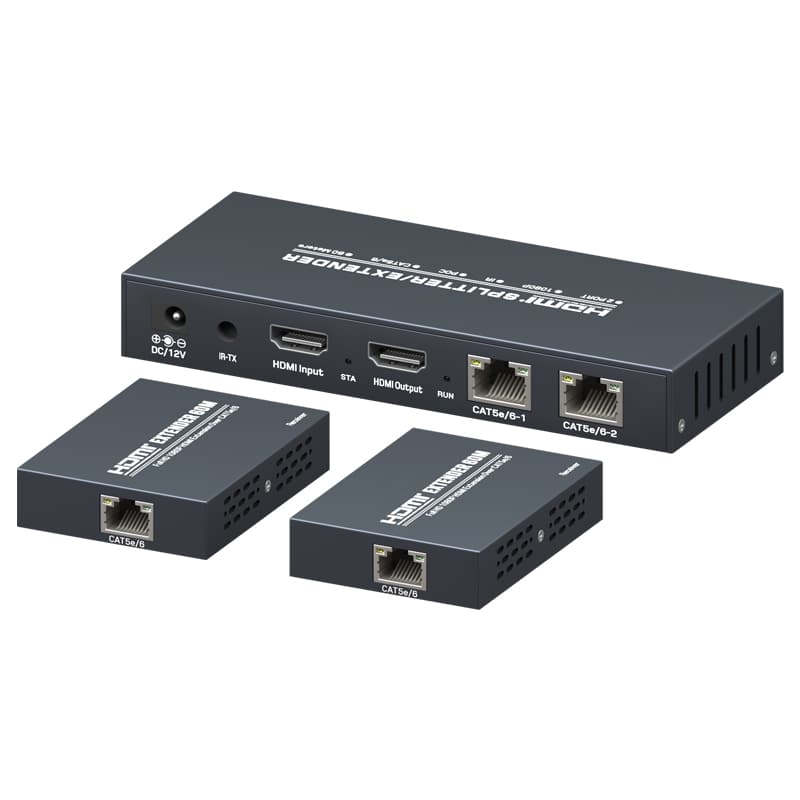 1080P 1x2 HDMI Splitter Extender via Cat5e/6 60m MZ102EX60 