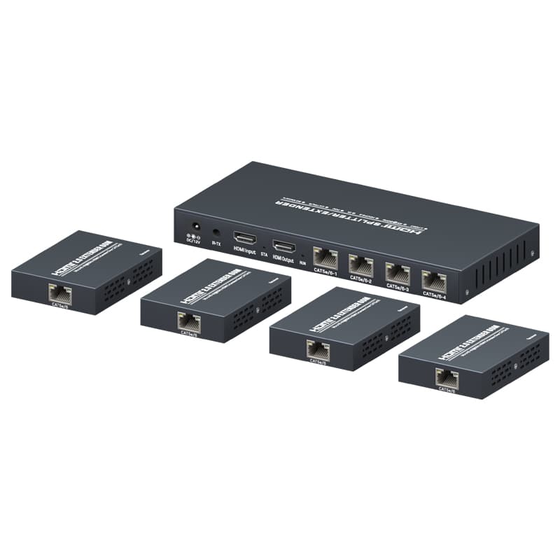4K@60Hz 1x4 HDMI Splitter Extender via Cat5e/6 60m MZ104EX60S