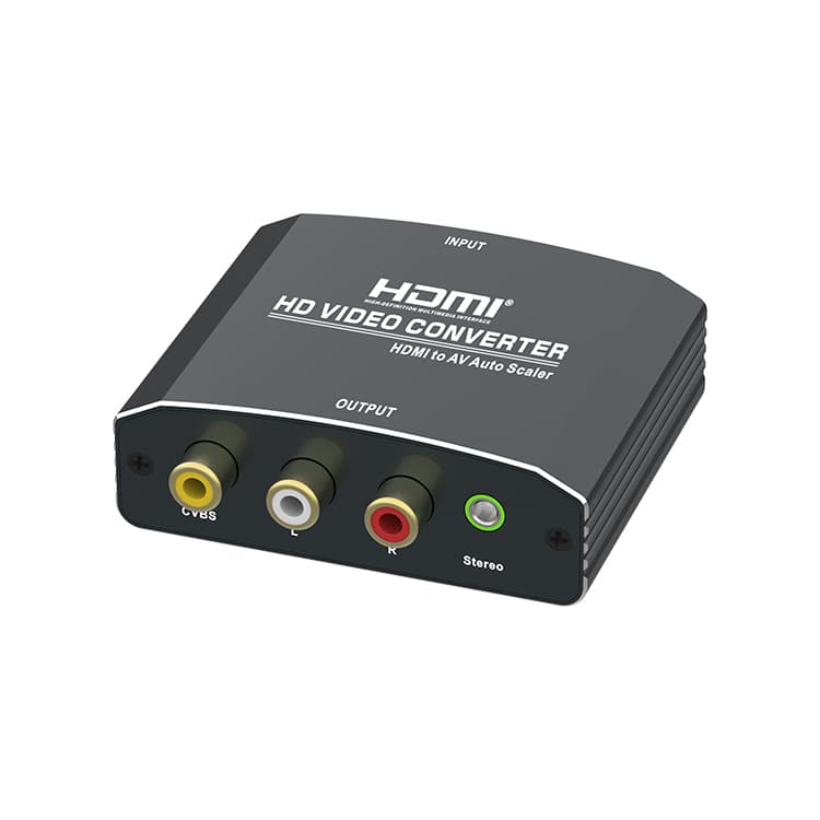 MZ606B HDMI to AV CVBS + Stereo Converter Aluminum