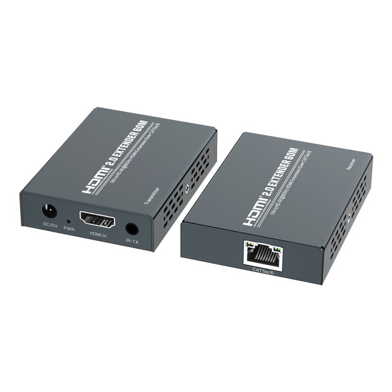 4K@60Hz 60m HDMI Extender via Cat5e/6 loopout IR POC MZ505SG