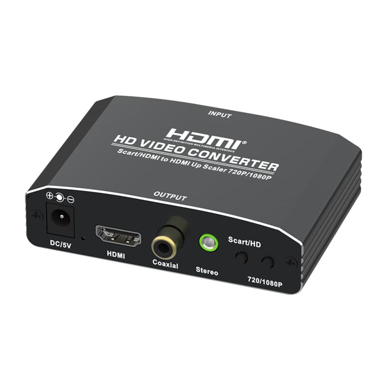 MZ617 Scart+HDMI to HDMI+ Coaxial+ Stereo Converter Up Scaler 720P/1080P