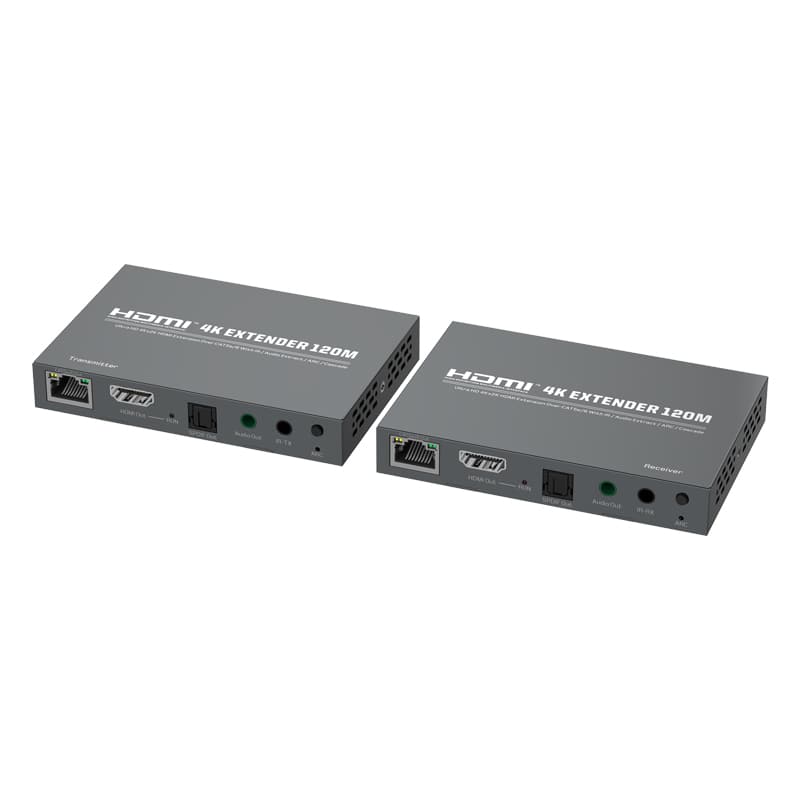 4K@30Hz Extender 120m via CAT5e/6 Loopout IR ARC cascade max 253 receivers MZ507AE
