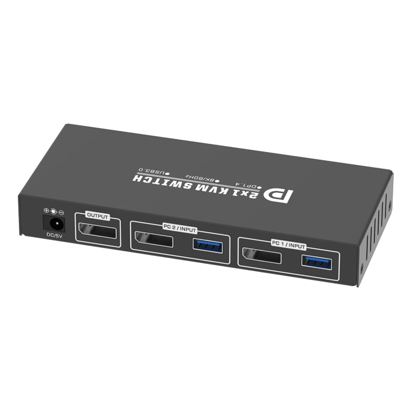 MZDPKV302C DP1.4+USB3.0 2x1 KVM Switch