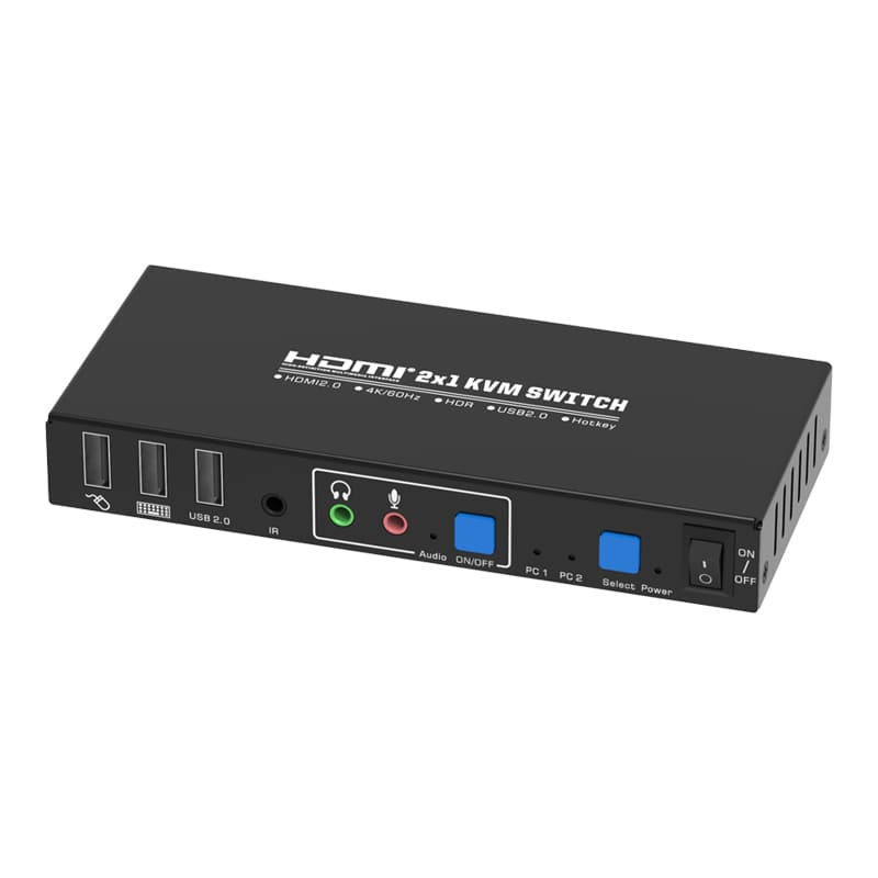 MZKV302D 4K@60Hz +USB2.0 2x1 KVM Switch Hotkey HDR