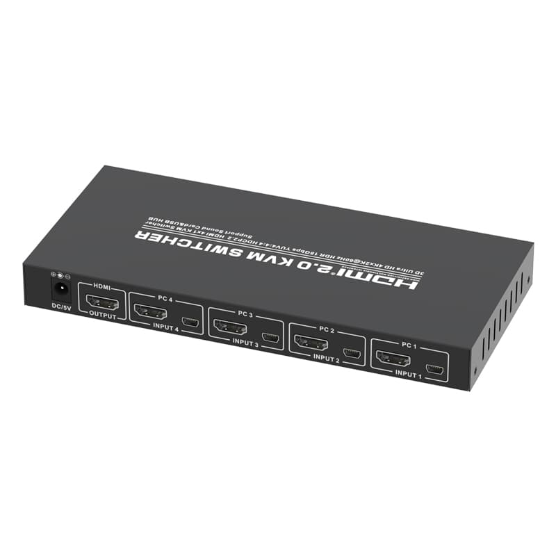 MZKV304E 4K@60Hz+USB3.0 4x1 KVM Switch HDR Hotkey