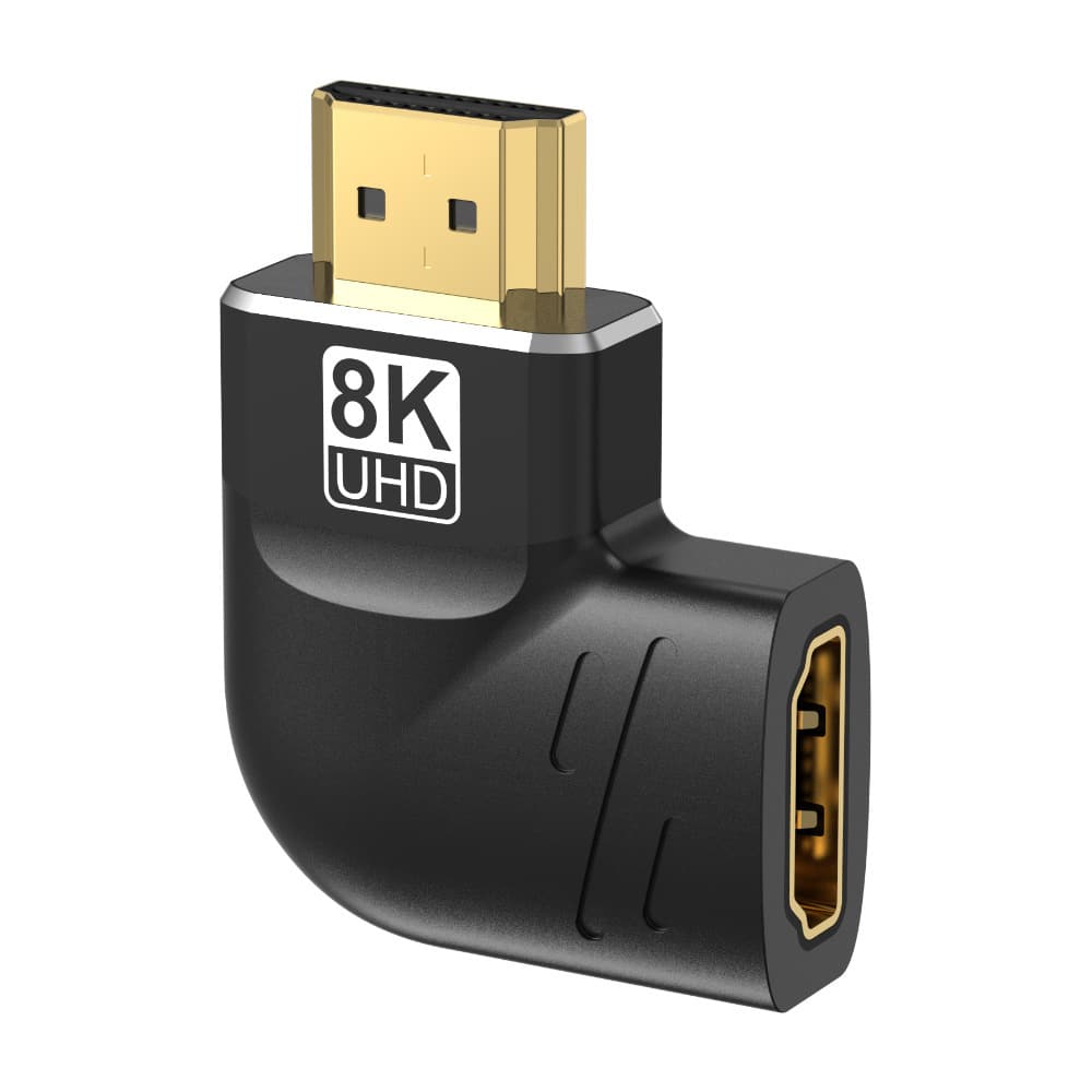 8K HDMI Male to Female 270° Adapter Side Bend Aluminum MZ0171