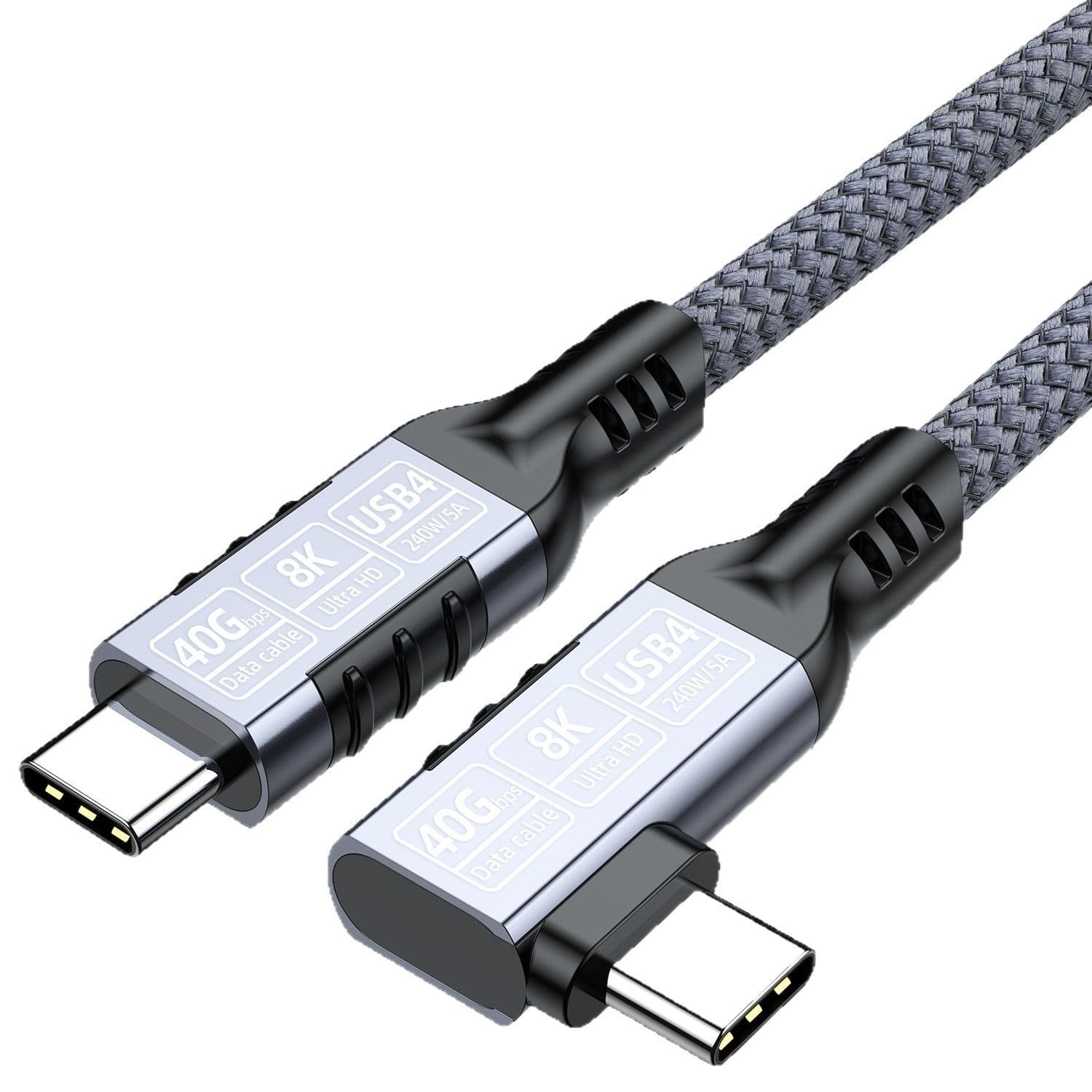 40Gbps Angled 240W USB4 Type C Cable 8K Video Projection Thunderbolt 4/3 MZ010U 